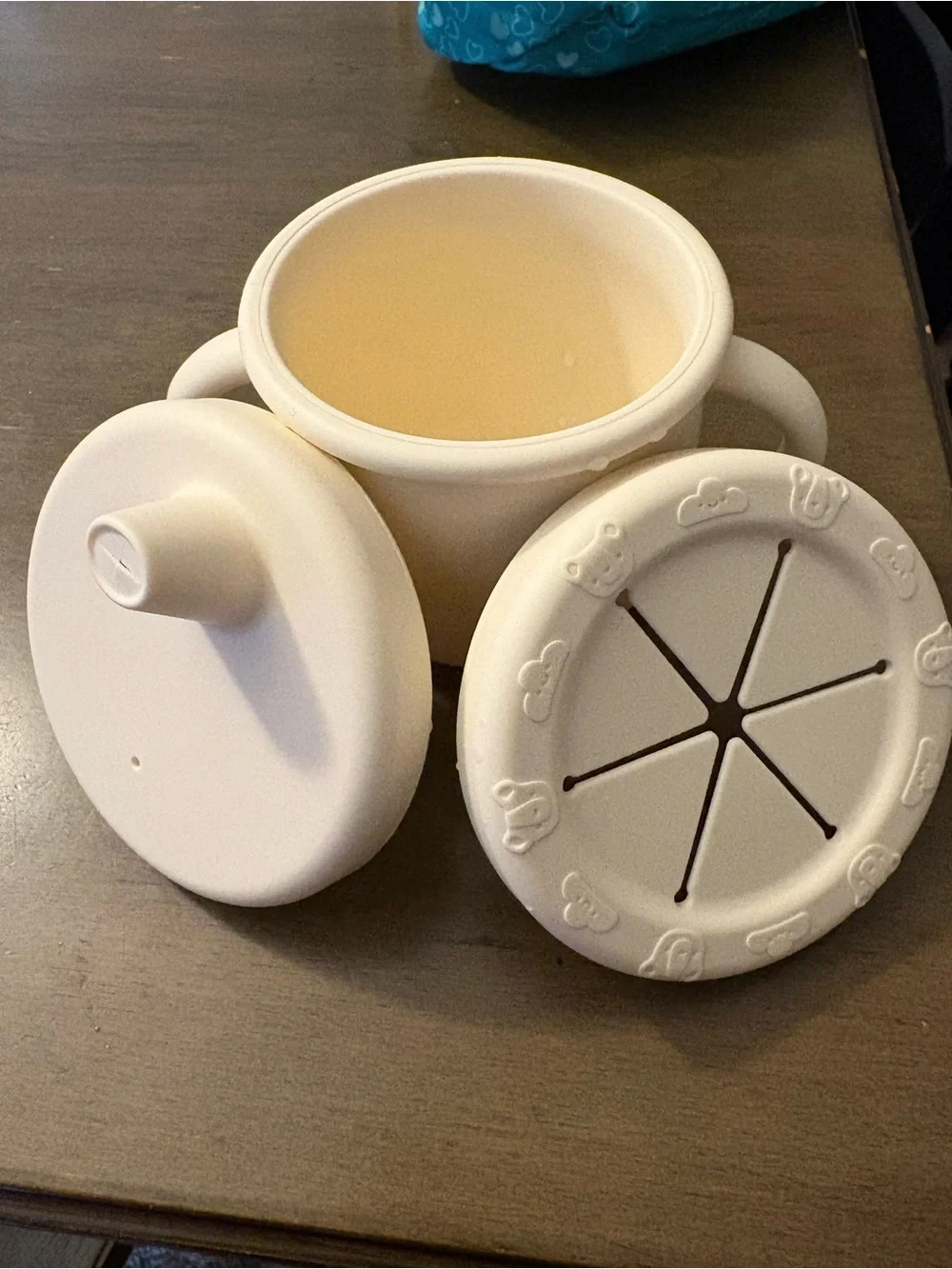 Silicone Snack Cup for Toddlers - Cream